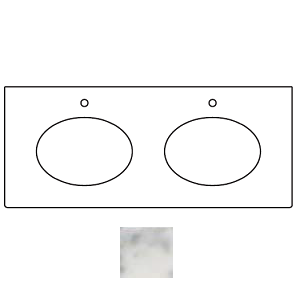 Столешница мраморная с двумя отверстиями ENCIMERA TIMES 144 ARABESCATO 144х60,3 см 