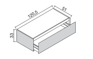 Тумба независимая MANHATTAN цвет Cobalto matt. 120х33х51 см